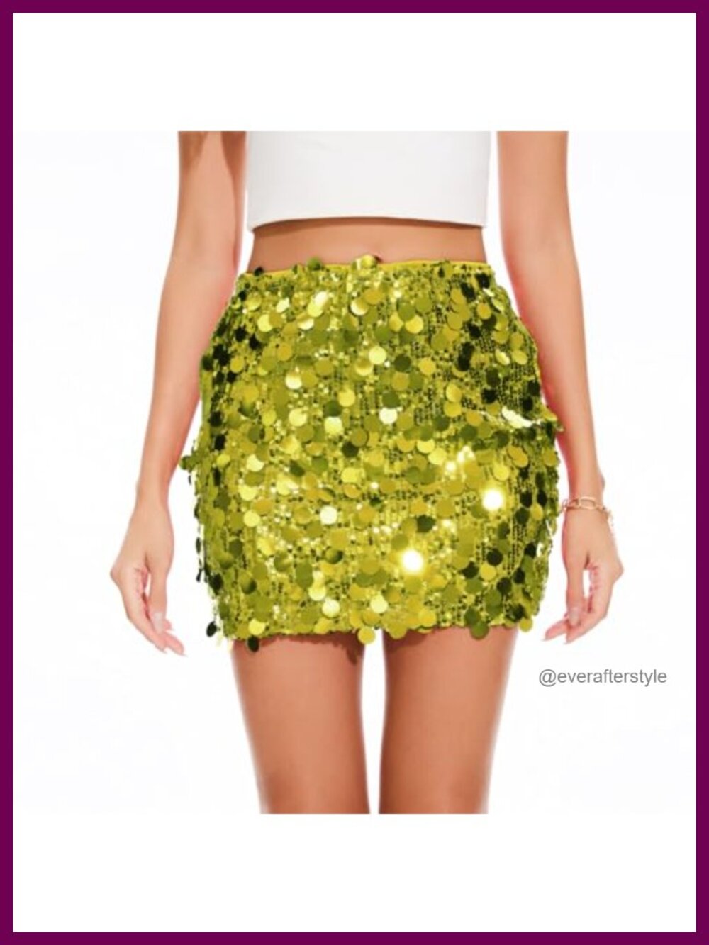 Sequin Mini Skirt Stretchy Bodycon Glitter Party Night Out